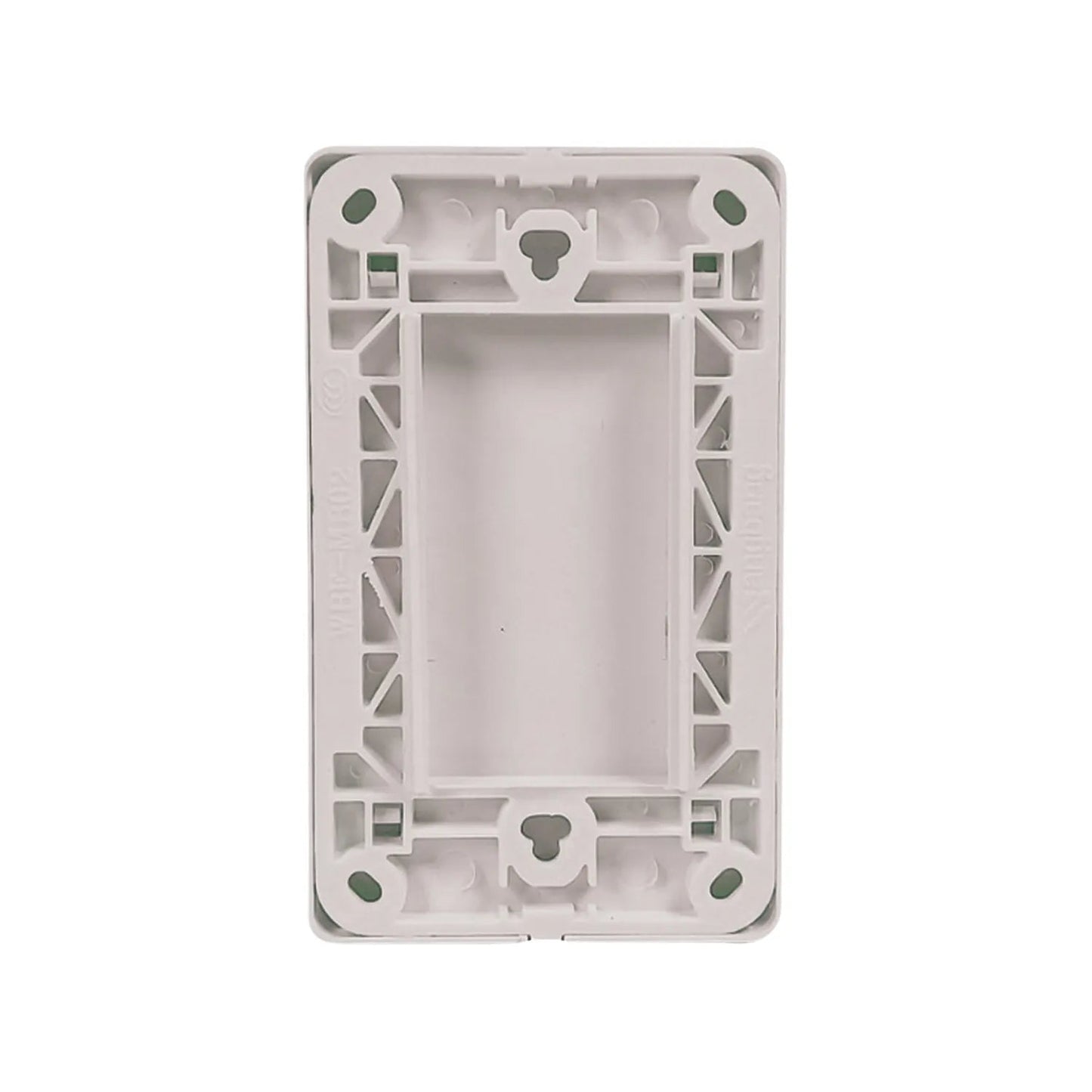 Placa ciega blanca Genlit para instalación eléctrica, parte trasera de plástico resistente.