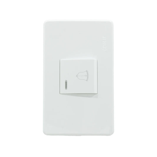 Fabricada de plástico ABS,Placa botón para timbre.,250 V - 10 A – 60 Hz,Indicador fluorescente.,NMX-J-005-ANCE-2015