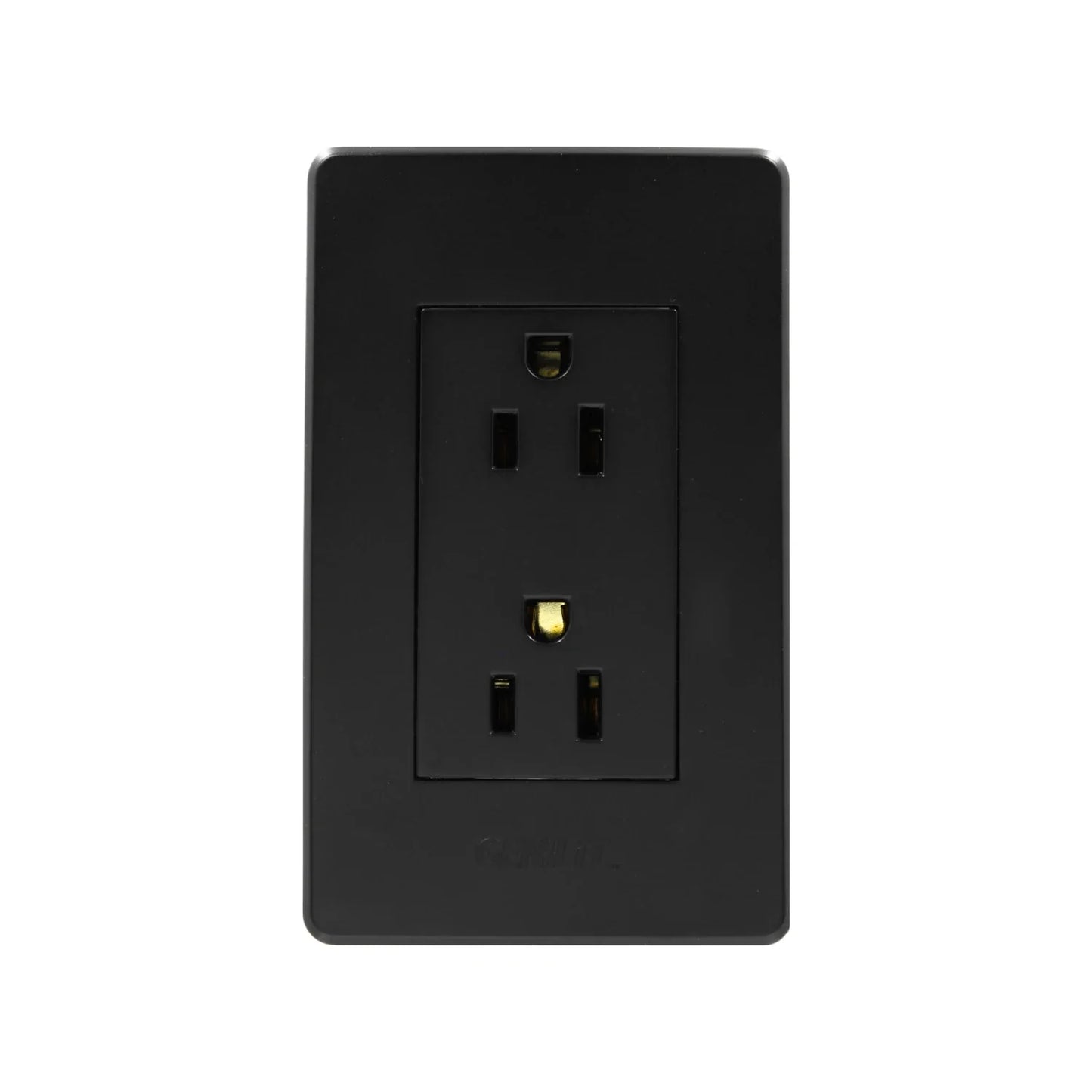 Fabricada de plástico ABS,Placa dos contactos.,127 V - 15 A - 60 Hz,Contactos aterrizados, incluye tornillos.,Gris obscuro.,NOM: NMX-J-005-ANCE-2015