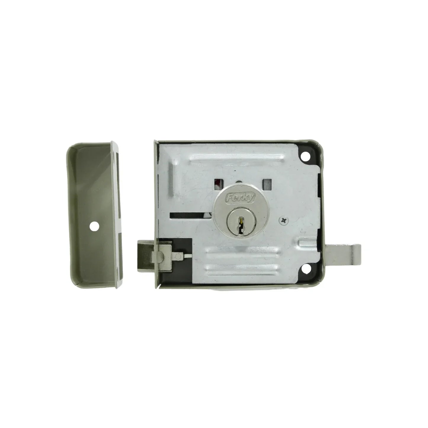 Cerradura/Chapa sobreponer insta fácil derecha beige Ferky CS107PBD-PE