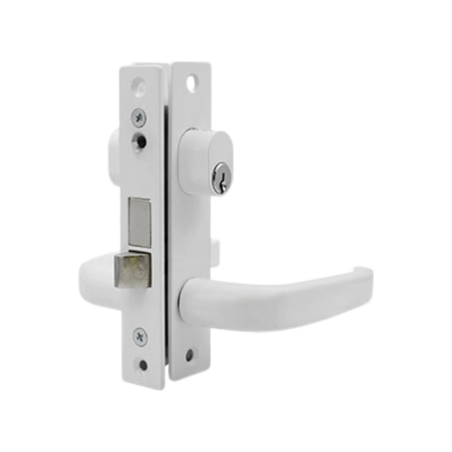 Cerradura/Chapa para puerta de aluminio blanca Ferky CPA-PB