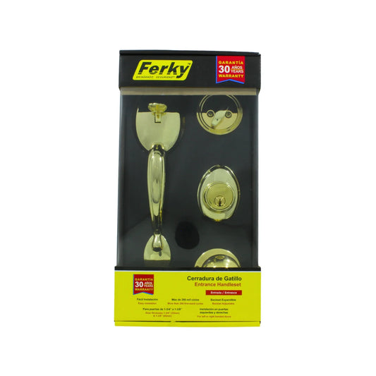 Cerradura/Chapa de gatillo dorada Ferky CGF60V3 veracruz