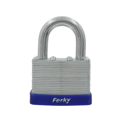 Candado 50 mm gancho corto laminado Ferky CLM50-GC-BL