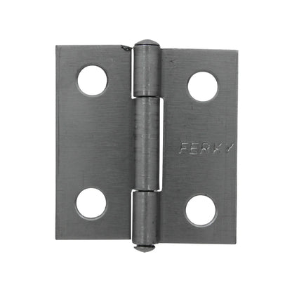 Información Técnica., Fabricada en acero., Bisagra residencial., Medida: 1 1/2" x 1 1/2", Acabado satinado., La imagen puede diferir un poco del producto final.