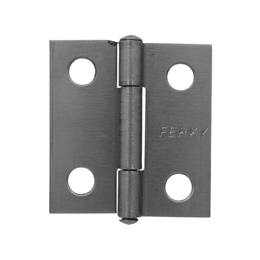 Información Técnica., Fabricada en acero., Bisagra residencial., Medida: 1 1/2" x 1 1/2", Acabado satinado., La imagen puede diferir un poco del producto final.