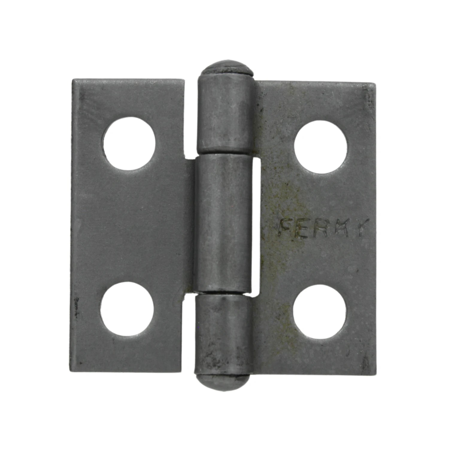 Bisagra de acero Ferky gris oscuro satinado, tipo pala con 4 orificios para puertas y gabinetes