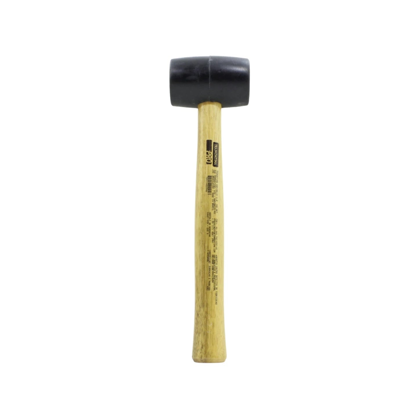 Mazo de goma negro Tramontina PRO 8 oz con mango de madera para trabajos delicados