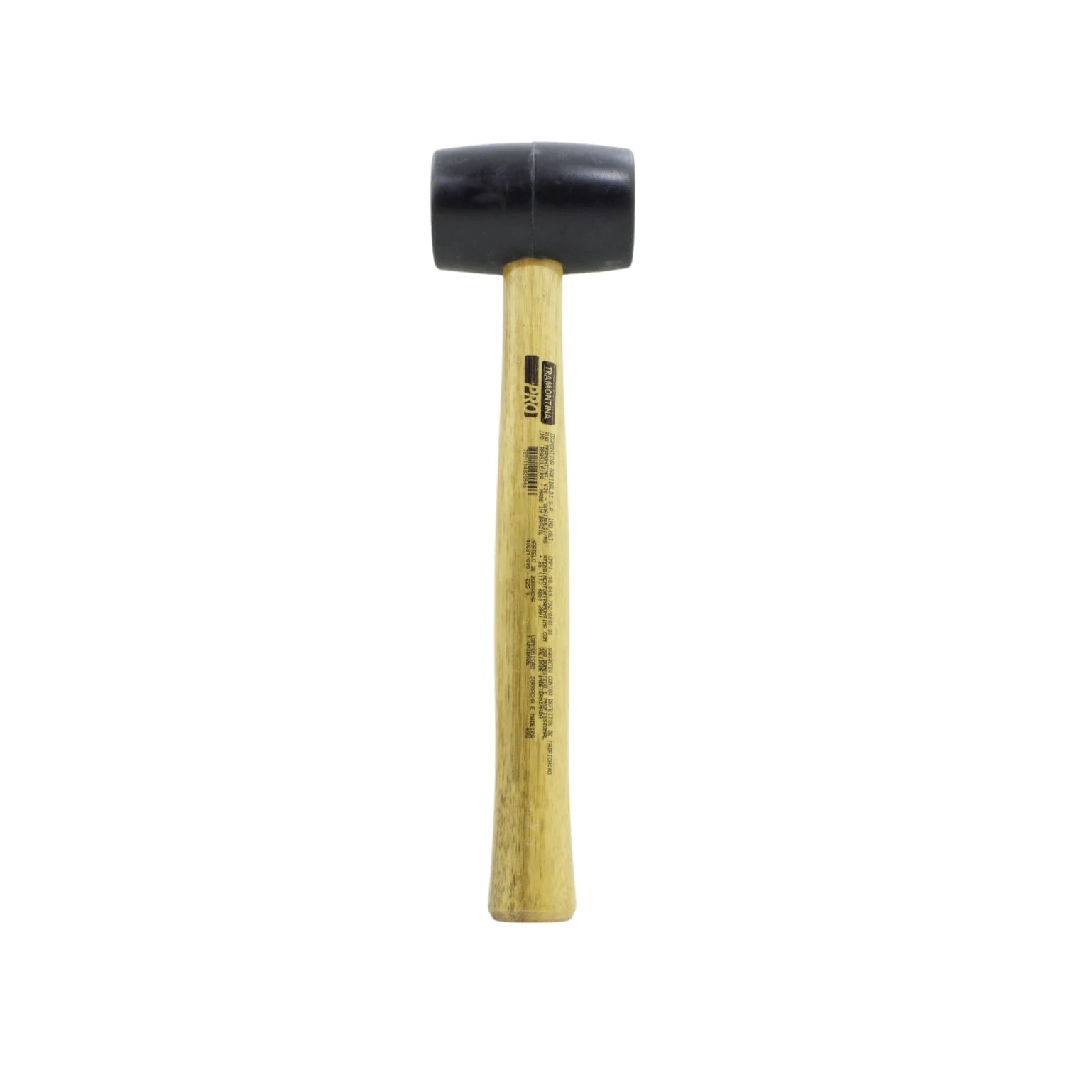 Mazo de goma negro Tramontina PRO 8 oz con mango de madera para trabajos delicados