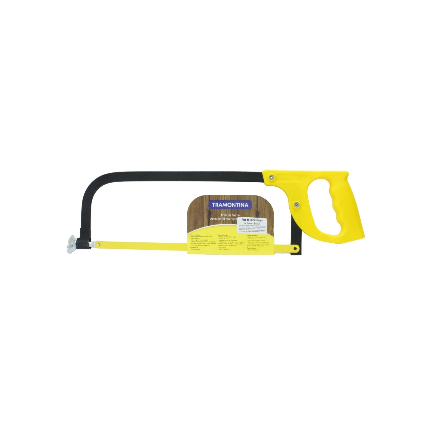 Cuerpo  de acero.,Mango de ABS,Lámina de 12",Pintura electrostática negra.,Mango ergonómico inyectado.,Utilizado para corte de acero, metales no ferrosos, como aluminio, cobre, plástico, madera, acrílico, entre otros.,Producto punzocortante, manejese con cuidado, no se deje al alcance de los niños.