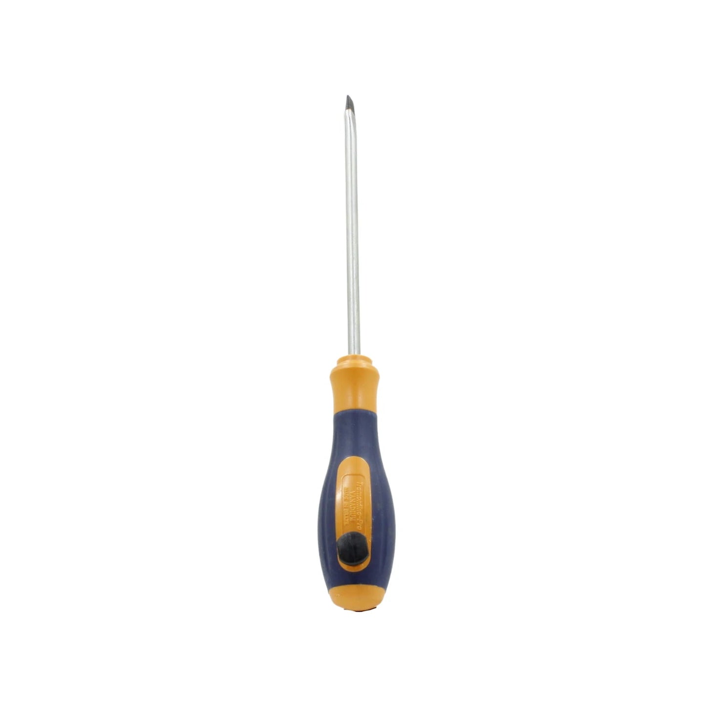 Desarmador plano Tramontina Pro, mango ergonómico bimaterial azul y naranja