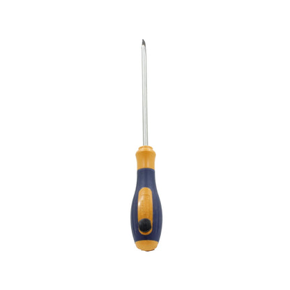 Desarmador plano Tramontina Pro, mango ergonómico bimaterial azul y naranja