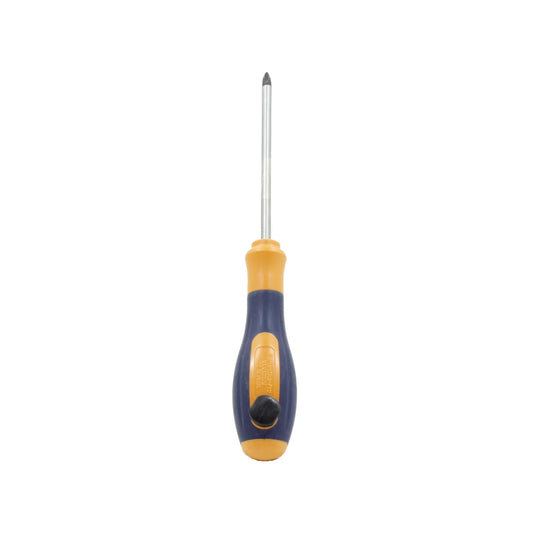 Ideal para trabajos livianos y el hogar.,Mango de polipropileno., Forjado en acero al alto carbóno.,Punta magnetizada.,Medida: 3/16x4".,Punta cruz.,Cromo vanadio.