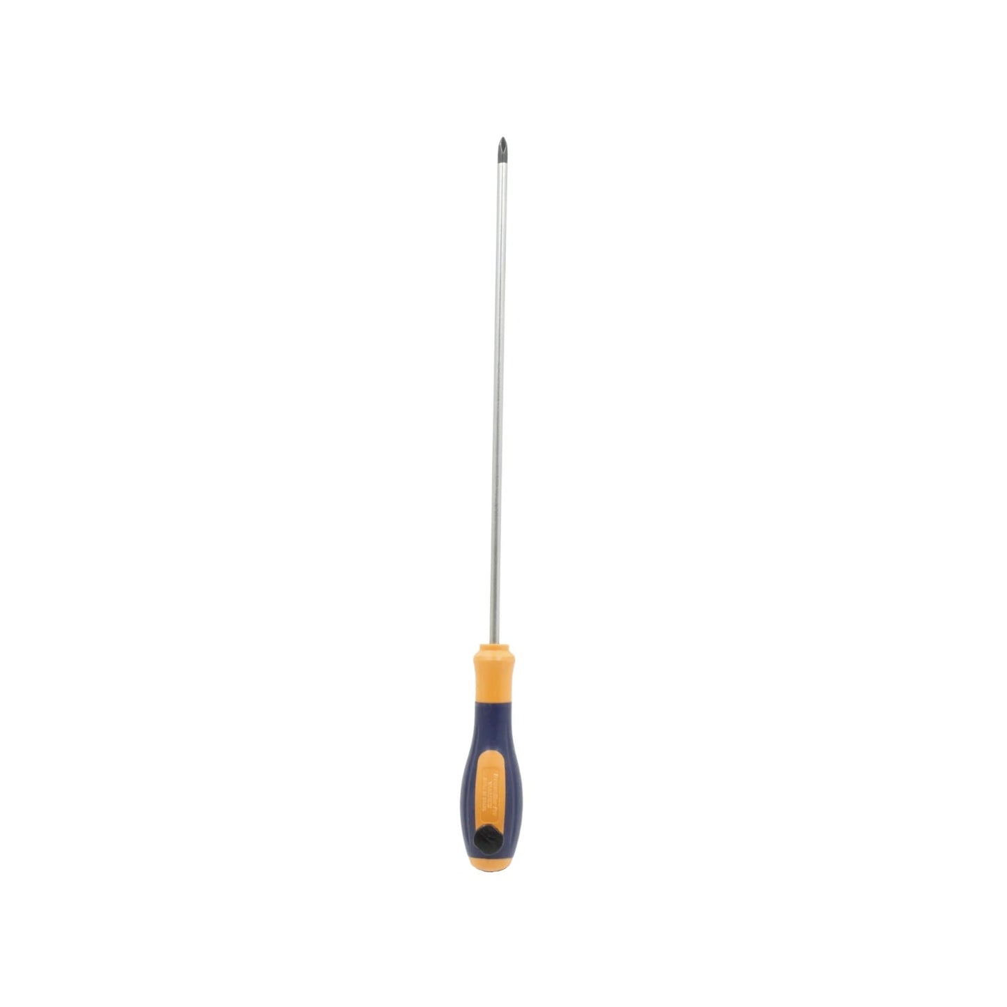 Desarmador de cruz Phillips Tramontina de 10 pulgadas con punta 3/16 y mango ergonómico azul y naranja