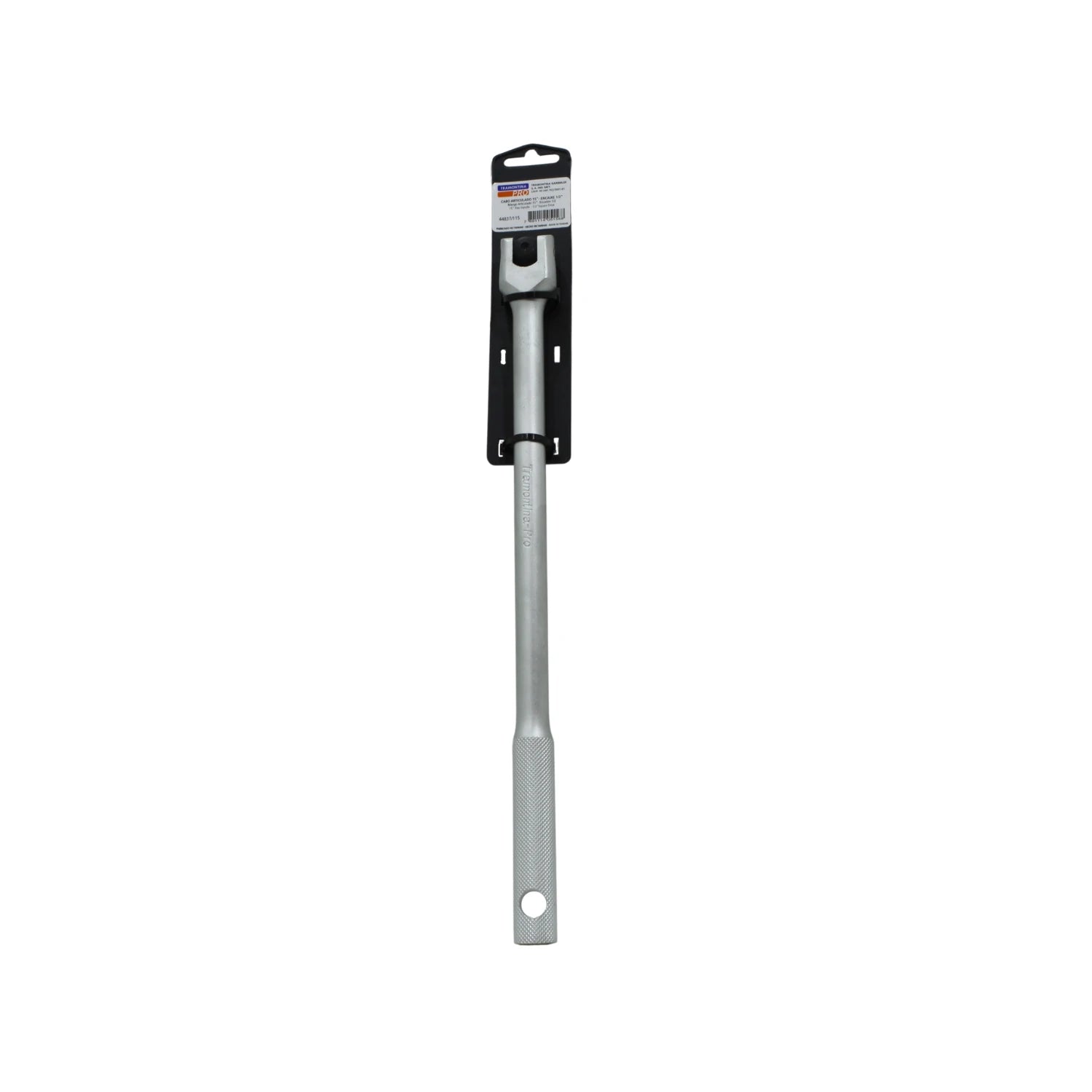 Mango articulado Tramontina Pro 1/2"x15" de metal gris, herramienta manual para mecánica automotriz.