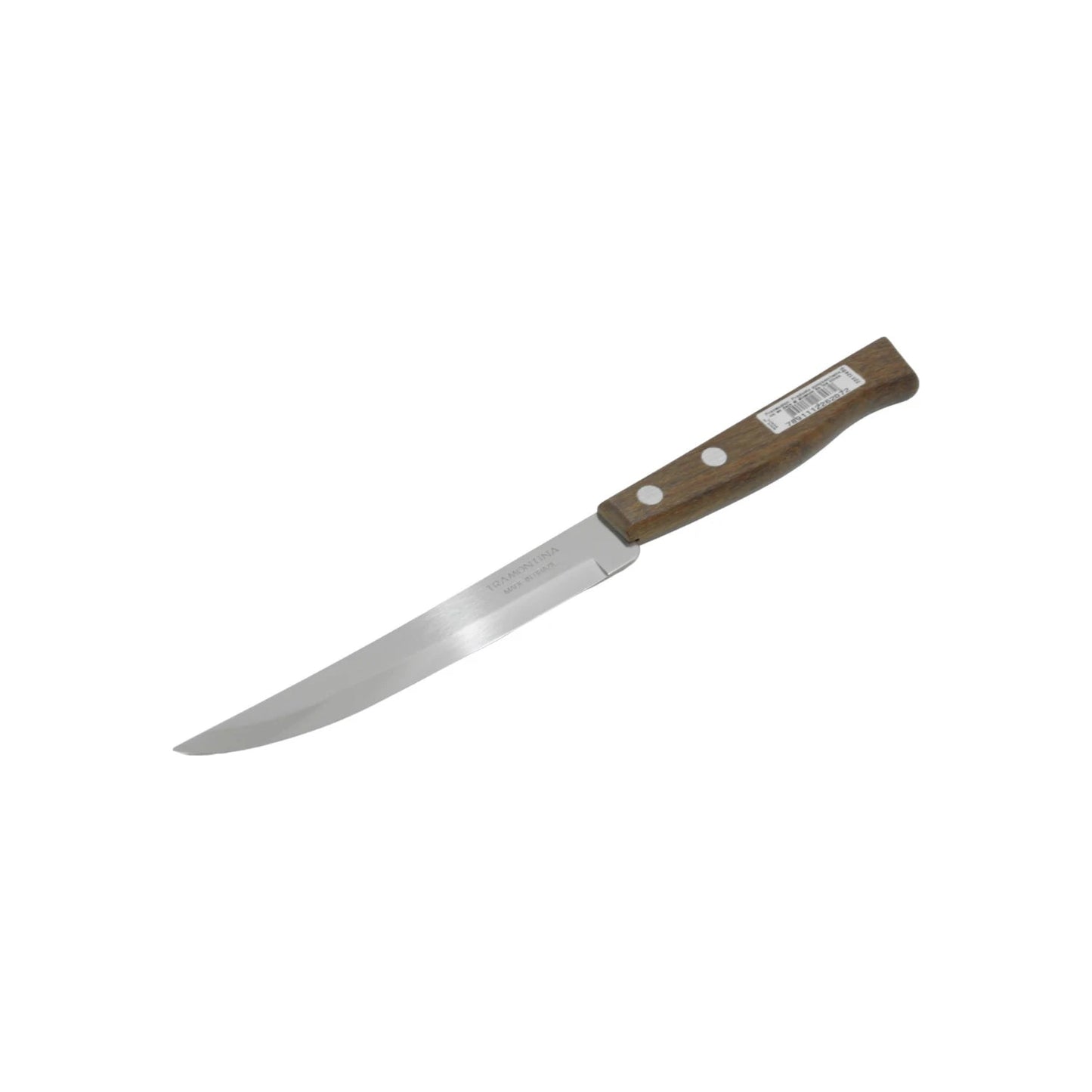 Cuchillo liso Tramontina 5 pulgadas con mango de madera marrón para corte preciso