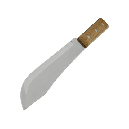 Cuchillo de 7 pulgadas hoja ancha de acero, mango de madera con remaches, multiusos para ferretería.