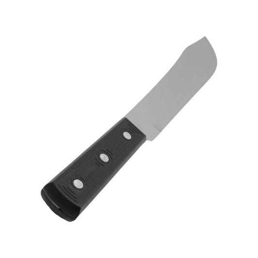 Hoja forjada en acero inoxidable.,Mango de polipropileno inyectado directamente sobre la espiga de la hojA,Remaches de aluminio.,Ideal para la cocina (uso casero).