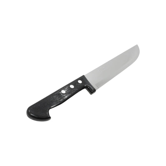 Hoja forjada en acero inoxidable.,Mango de polipropileno inyectado directamente sobre la espiga de la hojA,Remaches de aluminio.,Ideal para la cocina (uso casero).