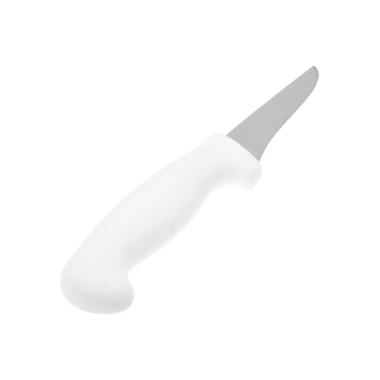 Hoja fabricada de lamina de acero inoxidable, tratada térmicamente que garantiza niveles de dureza promedio 56 Hrc,Empuñadura de polipropileno texturizado, que ofrece mayor confort y seguridad en el manejo.,Mango inyectado directamente sobre la espiga, lo que asegura una perfecta fijación y evita la retención de residuos, con protección antimicrobiana que inhibe el crecimiento de hongos y bacterias.,Ideal para deshuesar.