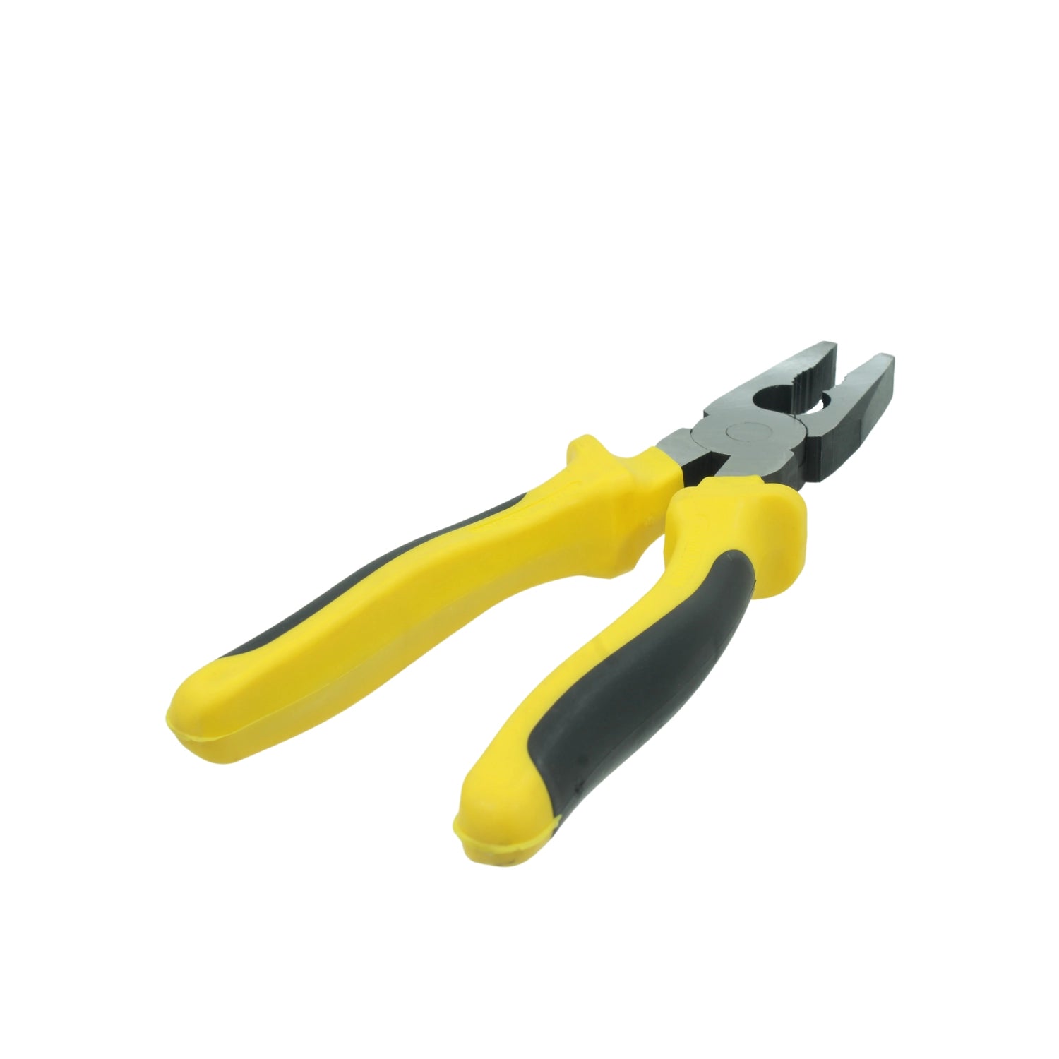 Pinza de electricista con mangos aislantes amarillos y negros