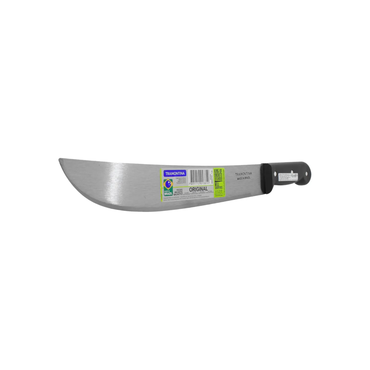 Machete Tramontina original de acero al carbono con mango de polipropileno negro para agricultura y limpieza de terrenos