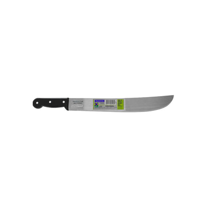 Machete Tramontina original con mango negro y hoja de acero resistente para limpieza de maleza y campo.