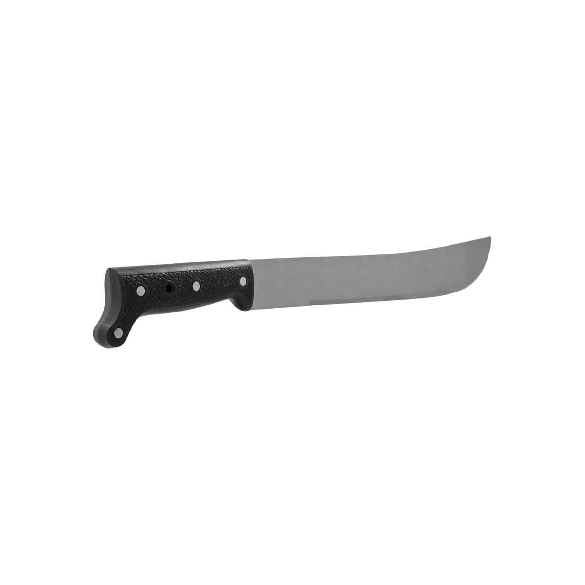 Machete con hoja de acero y mango ergonómico negro para desmalezado y limpieza de terrenos en jardinería