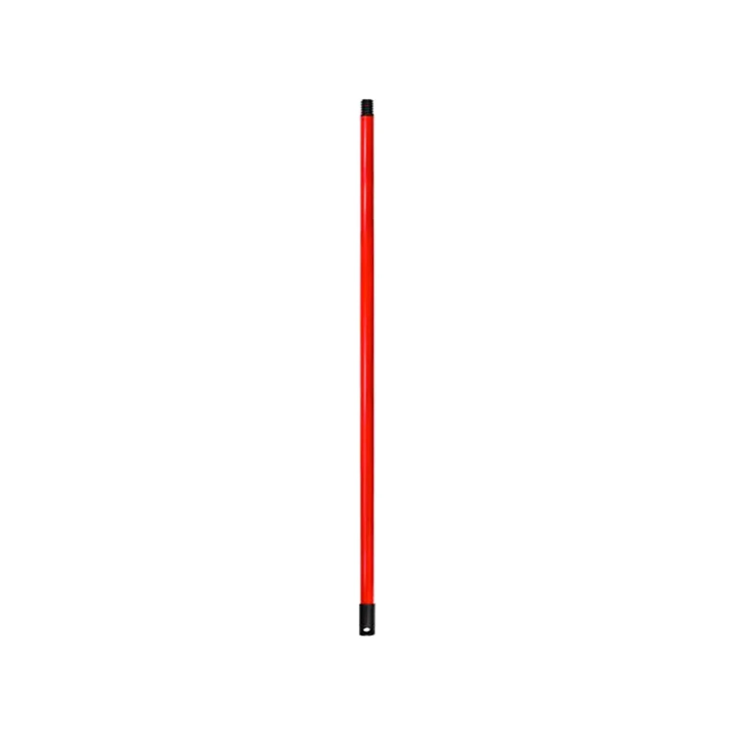 Cuerpo de metal.,Rosca de plástico estándar 3/4",Reforzada en su interior con acero.,Bastón extendible hasta 1.20 metros.