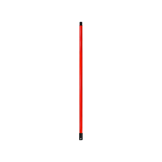 Cuerpo de metal.,Rosca de plástico estándar 3/4",Reforzada en su interior con acero.,Bastón extendible hasta 1.20 metros.