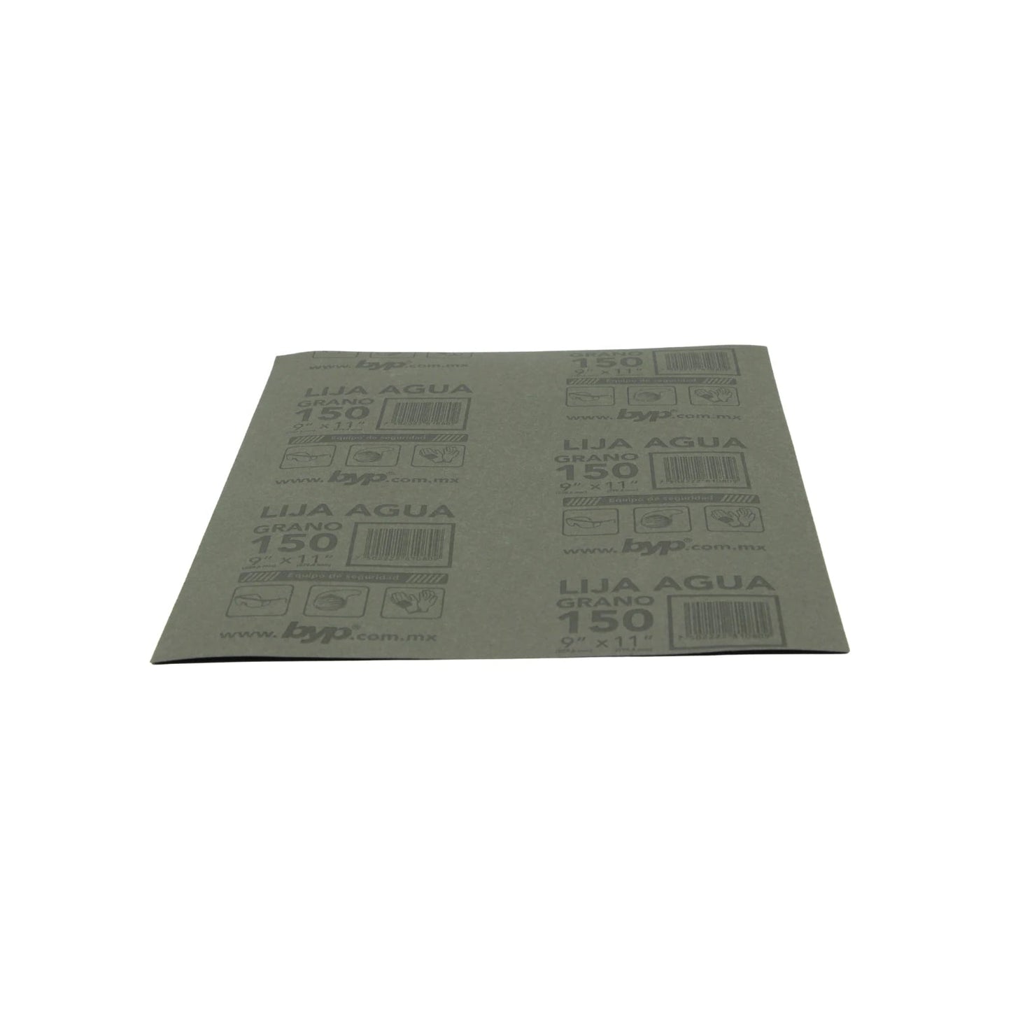 Lija de agua Byp grano 150 de 9x11 pulgadas para lijado fino de superficies en ferretería