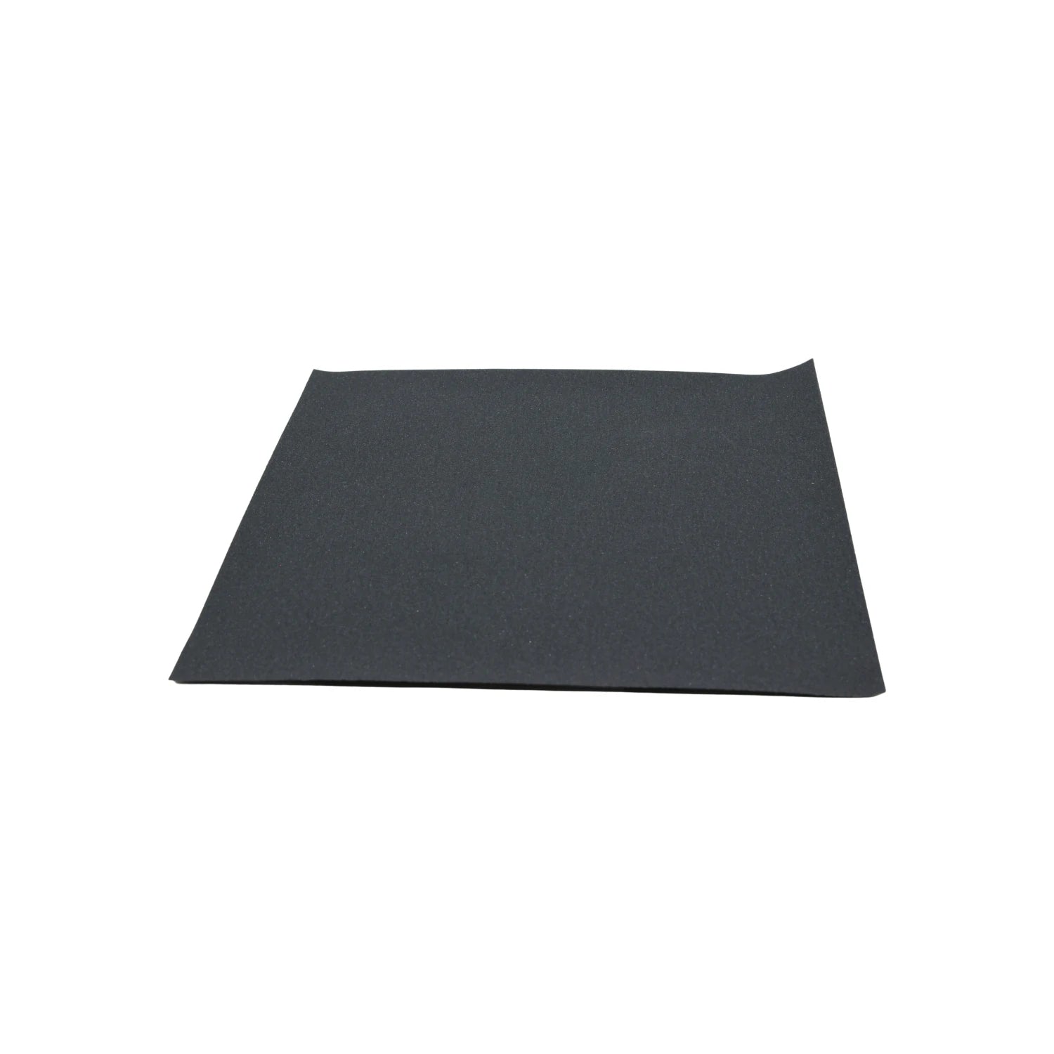 Lija de agua grano 220, hoja rectangular gris oscuro para lijado fino y acabado de superficies.