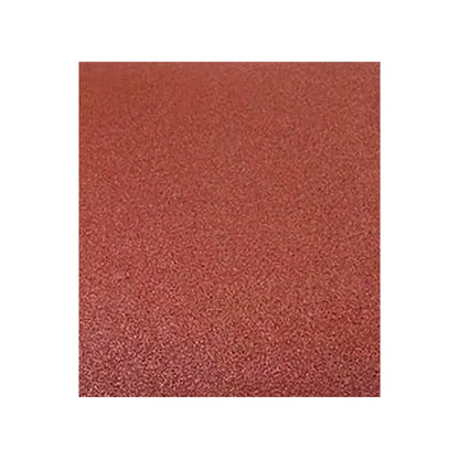 Papel de lija rojo óxido con grano abrasivo para lijado de madera y metal