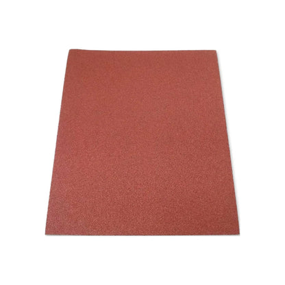 Lija de esmeril grano 80, hoja abrasiva roja para lijado de madera y metal