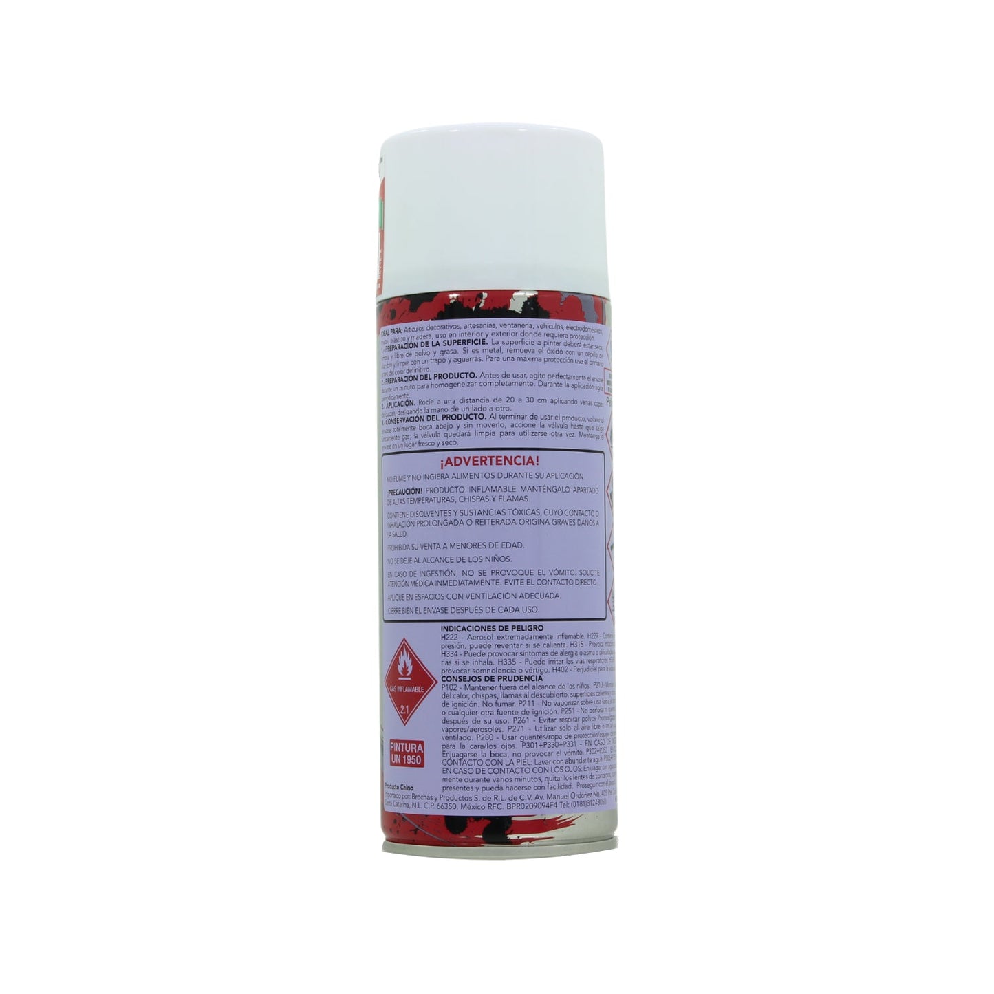 Pintura en aerosol blanco mate 400ml para proyectos de ferretería, decoración y acabados rápidos y uniformes