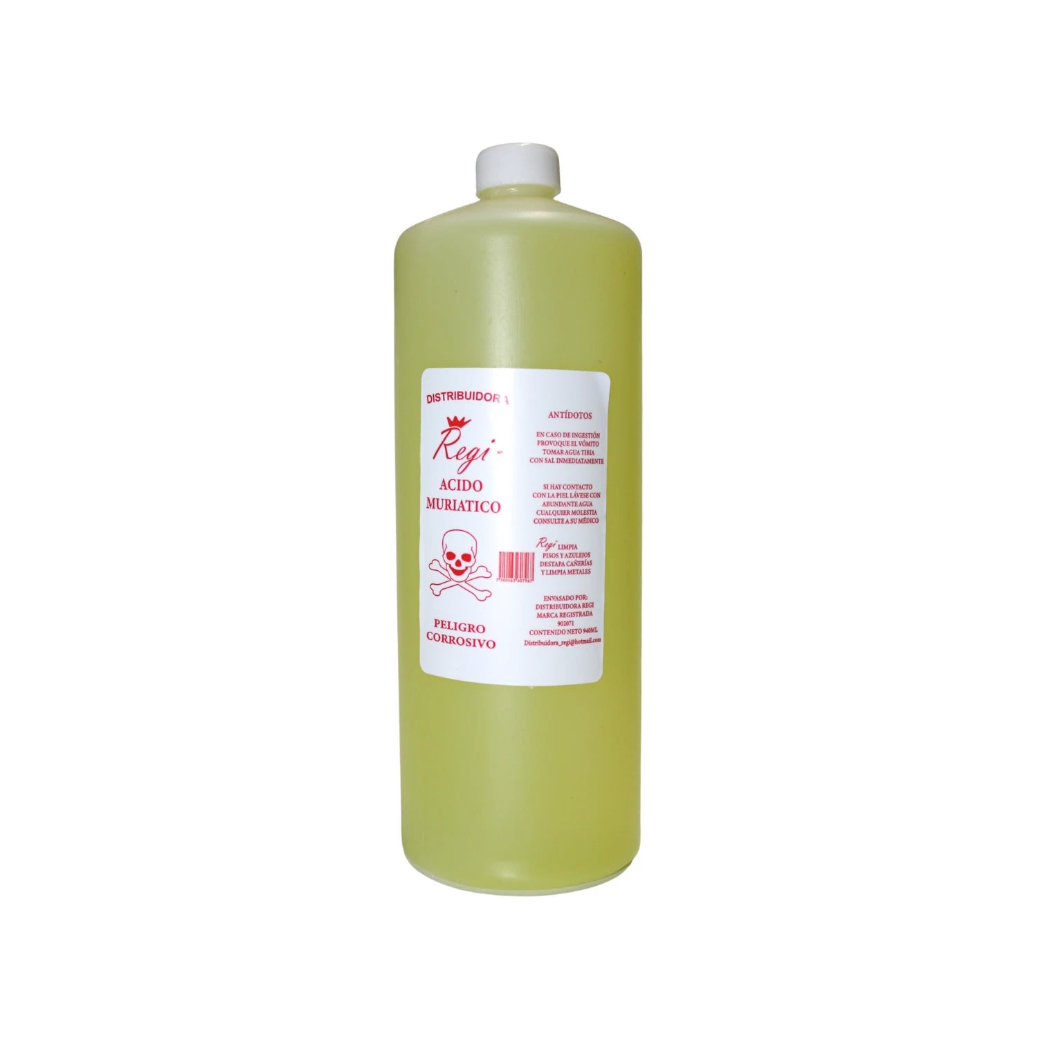 Acido corrosivo.,Contenido: 1 litro.,Excelente opción para remover el sarro de lavabos, excusados, mingitorios, azulejos, etc.,Auxiliar para destapa cañerías de PVC,Producto tóxico, manéjese con precaución.,Uso doméstico e industrial., Venta, solo en tienda física.