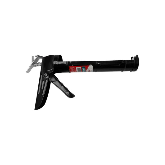 Con barra tipo cremallera.,Lámina de acero ligera y facil de usar.,Dobleces reforzados en el cuerpo de la lámina.,Compatible con la mayoria de silicones en cartucho.