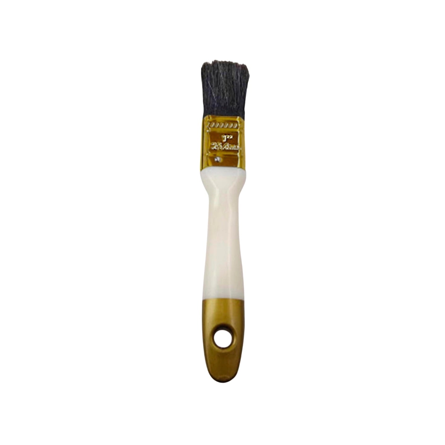 Brocha de pintura 1 pulgada (25.4mm) con mango blanco y dorado para trabajos generales