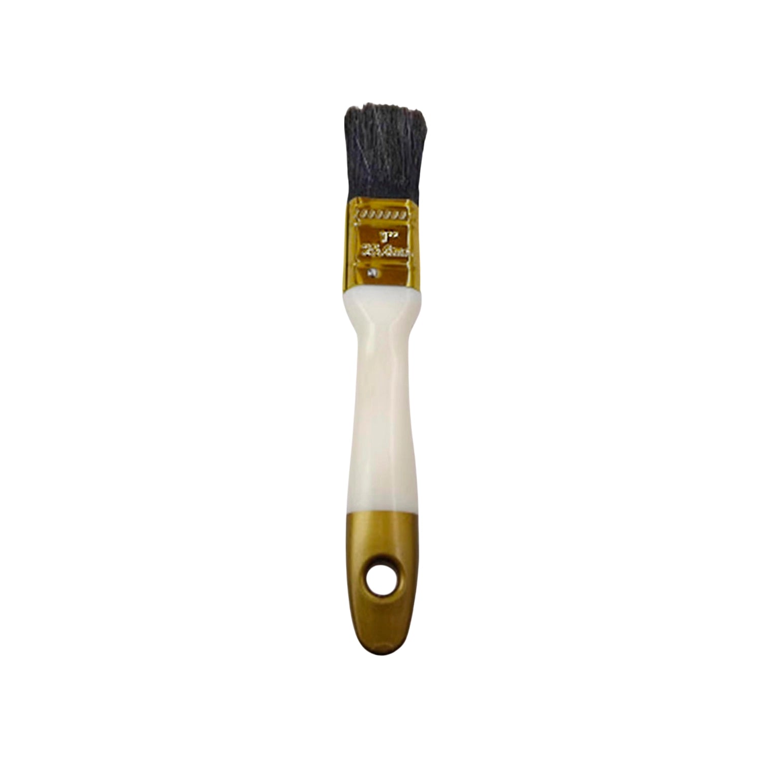 Brocha de pintura 1 pulgada (25.4mm) con mango blanco y dorado para trabajos generales