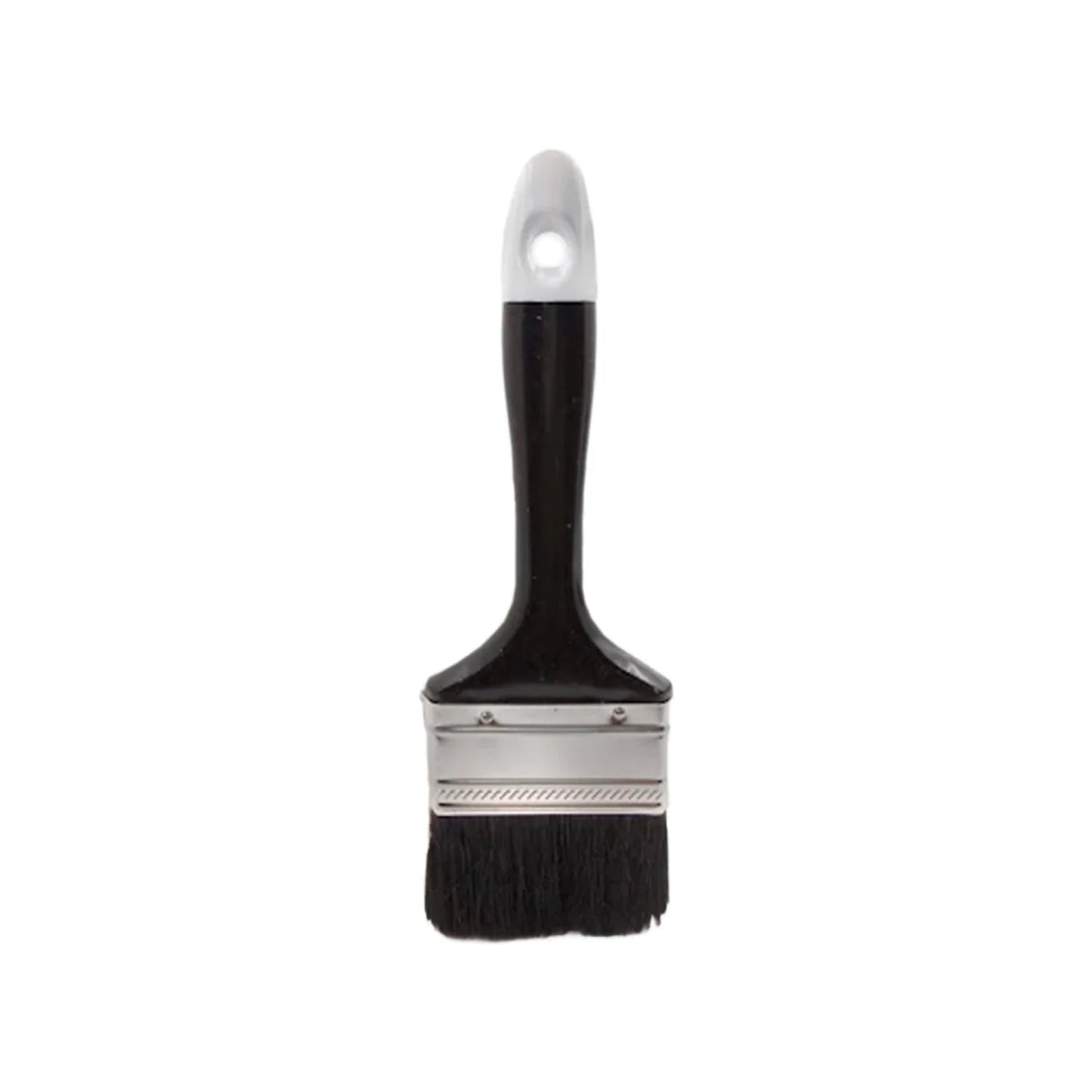 Brocha de pintura 2 1/2" con mango ergonómico negro y cerdas sintéticas para acabados finos