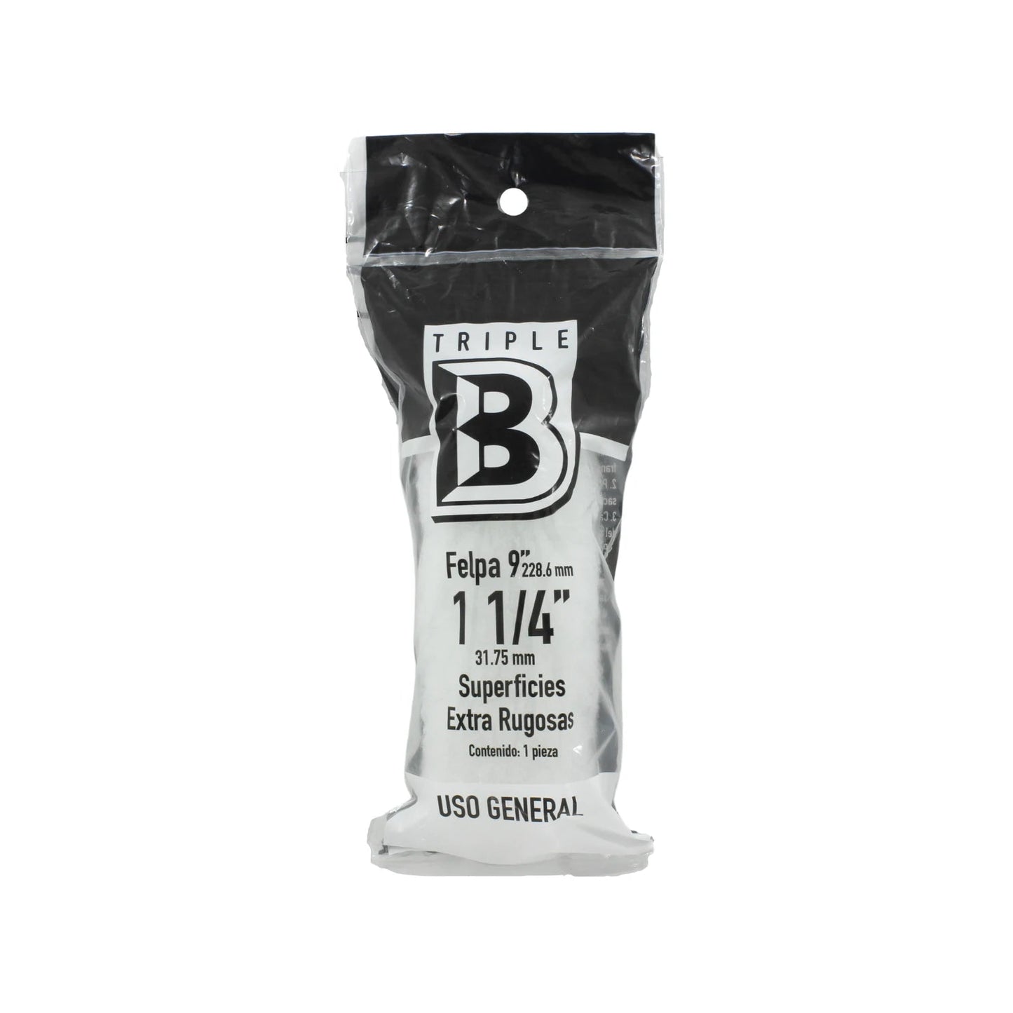 Felpa para rodillo Triple B 9" x 1 1/4" para superficies extra rugosas de uso general