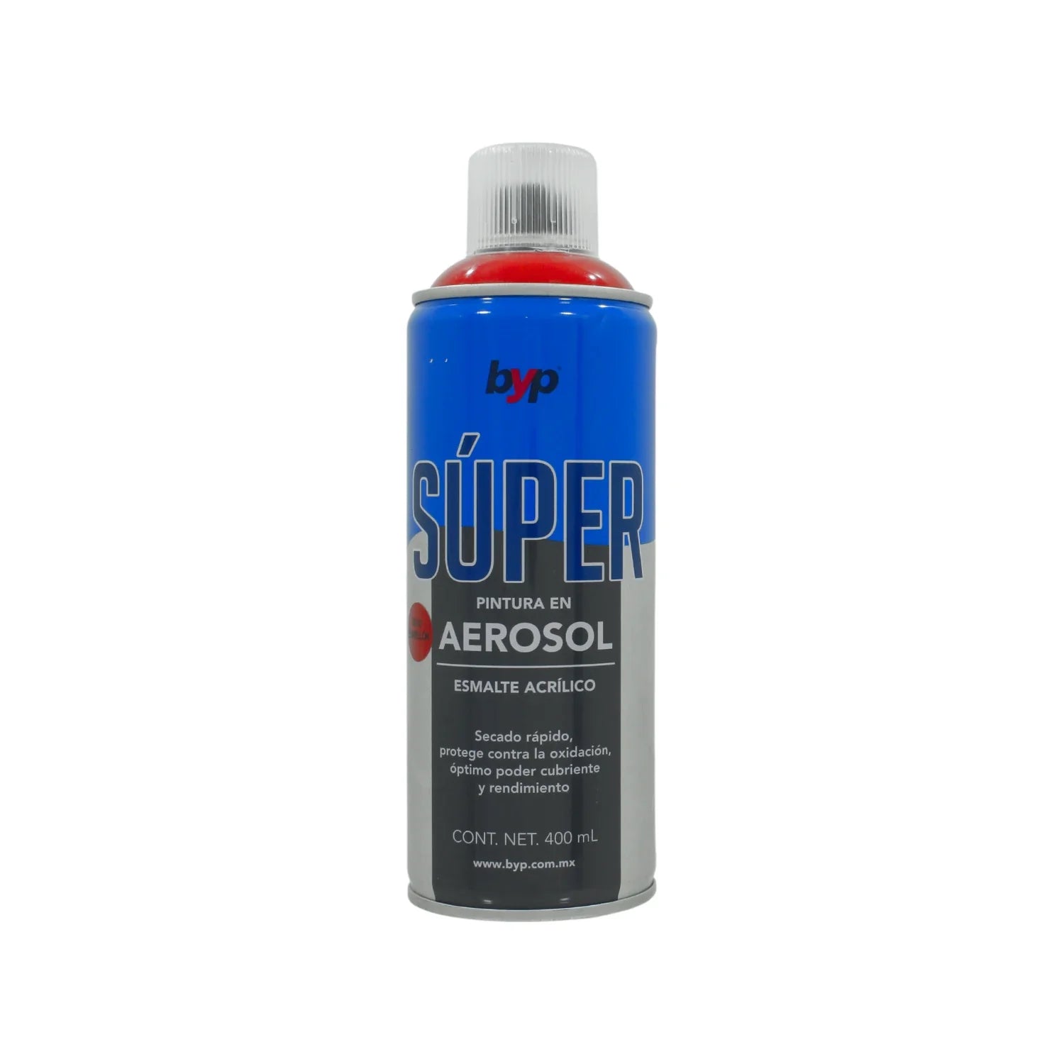 Lata de 400 ml - 400 g,Esmalte acrílico de alto brillo y secado rápido.,Protege contra la oxidación.,Ideal para proteger y pintar artículos decorativos, ventanearía, vehículos, plásticos, metales, etc.,Venta, solo en tienda física.