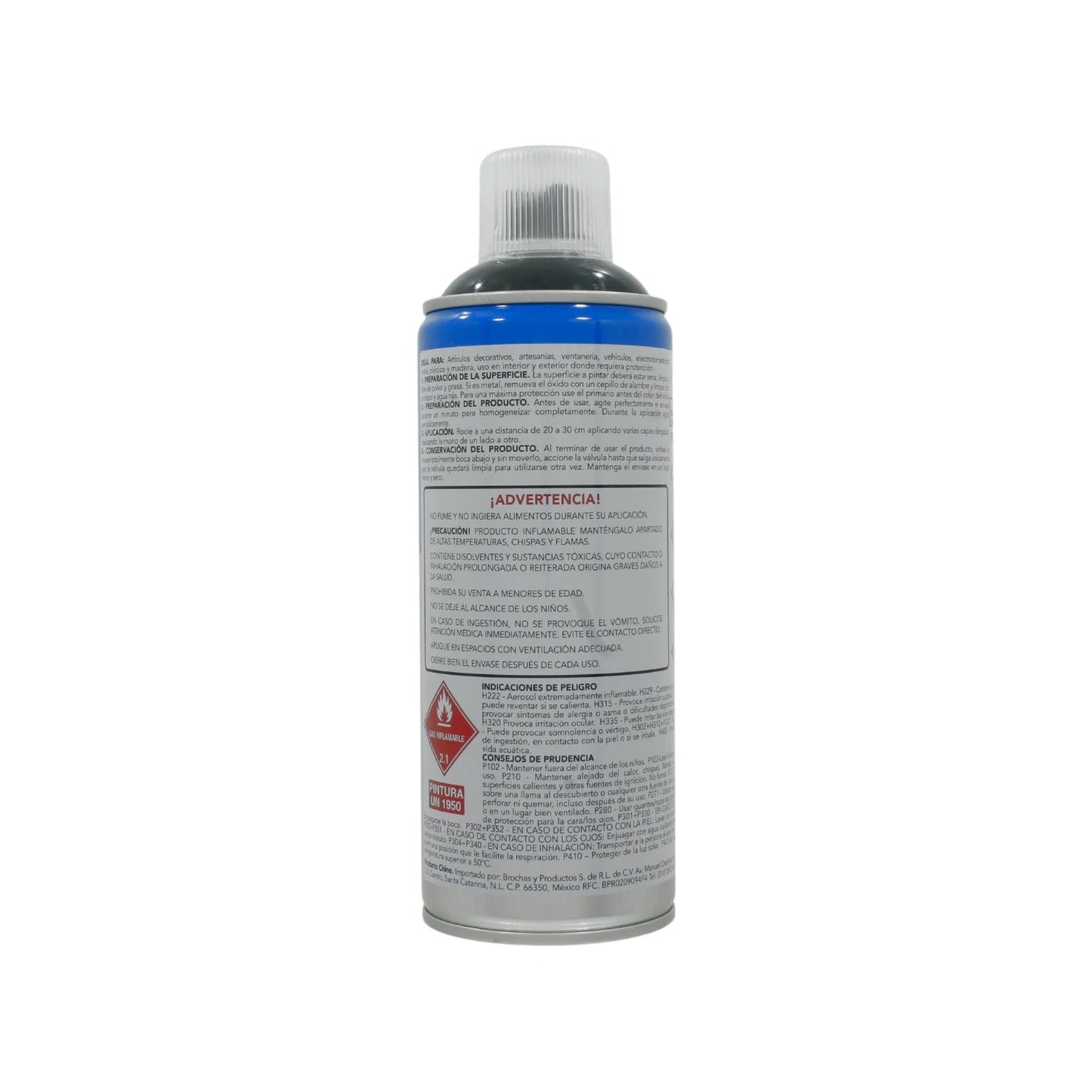Pintura en aerosol acrílica azul oscuro 400ml para usos decorativos y manualidades.