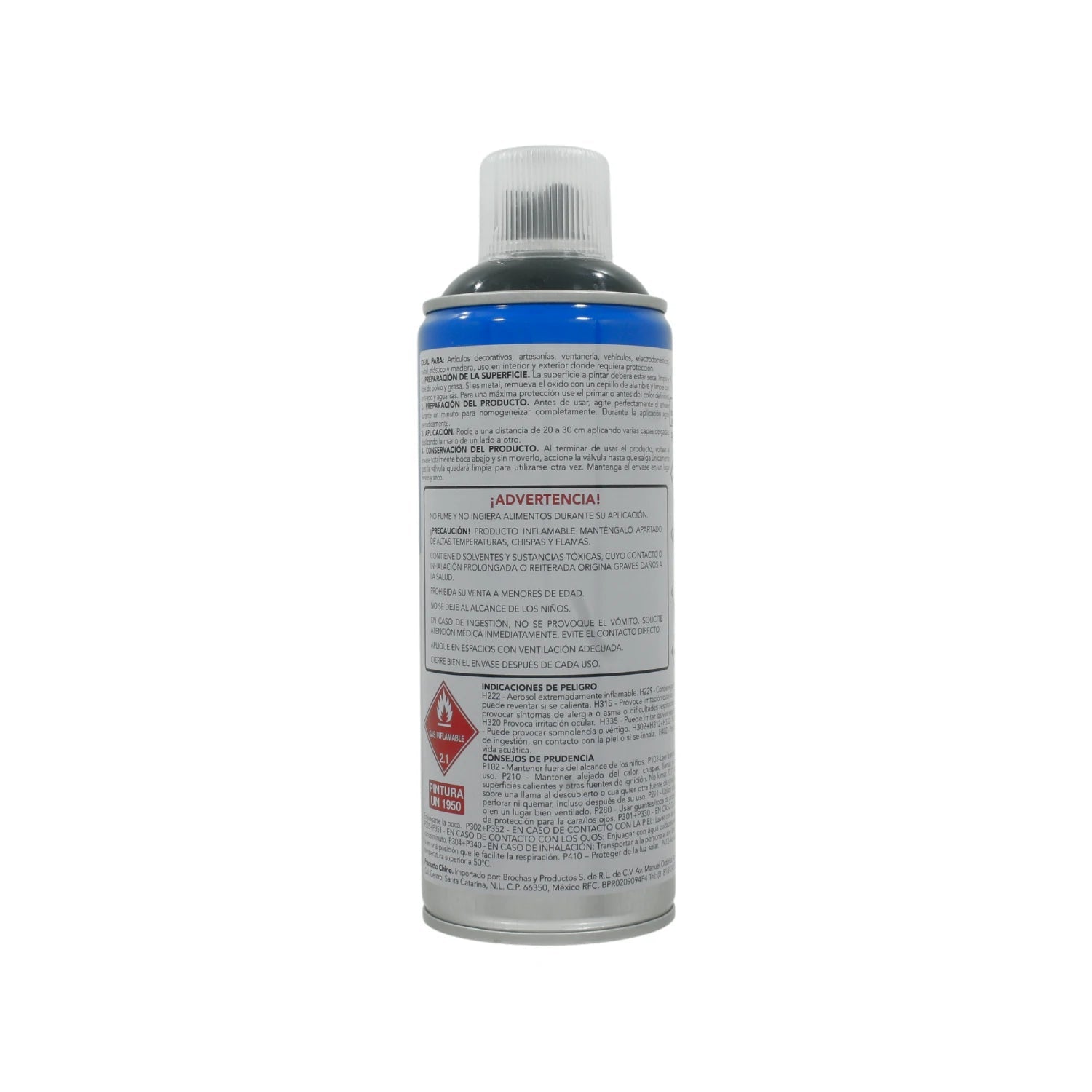 Pintura en aerosol acrílica azul oscuro 400ml para usos decorativos y manualidades.