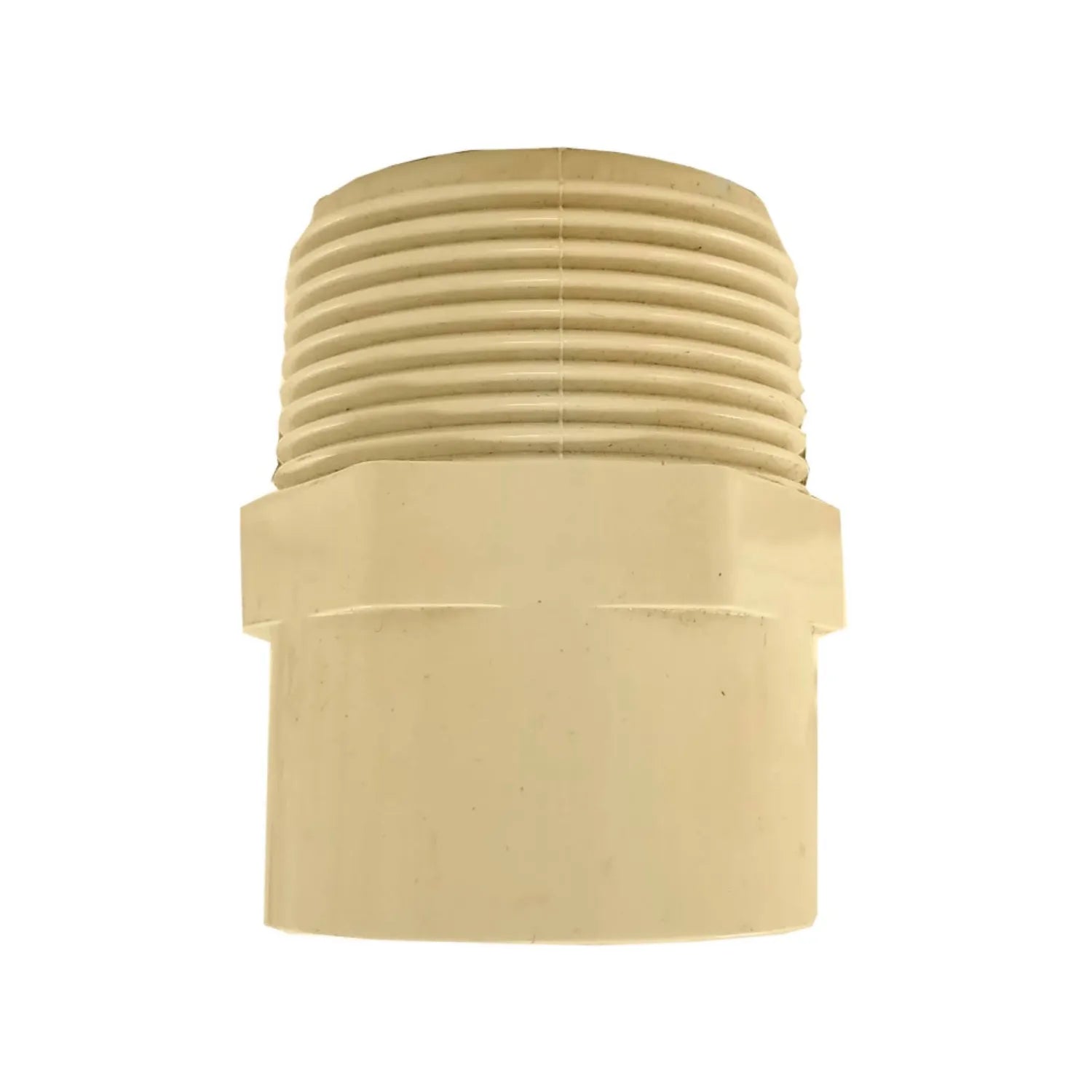 Conector CPVC 1" (25mm) rosca exterior macho color crema para sistemas de fontanería
