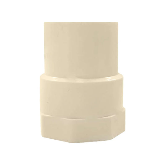 Conector CPVC crema para tuberías, reductor o adaptador con base hexagonal para instalación