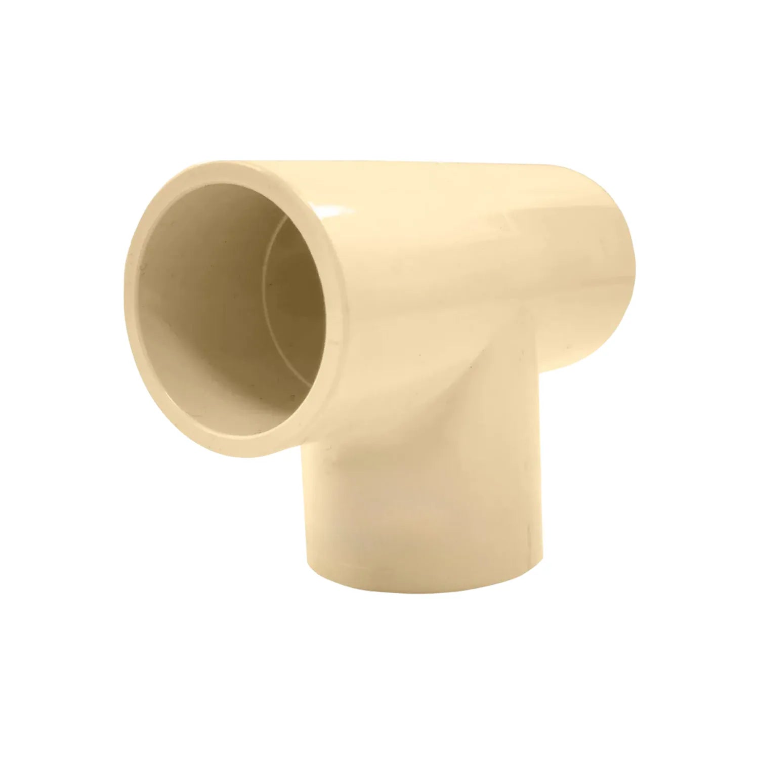 Tee de CPVC 1 pulgada (25mm) beige para conexiones de tuberías de fontanería
