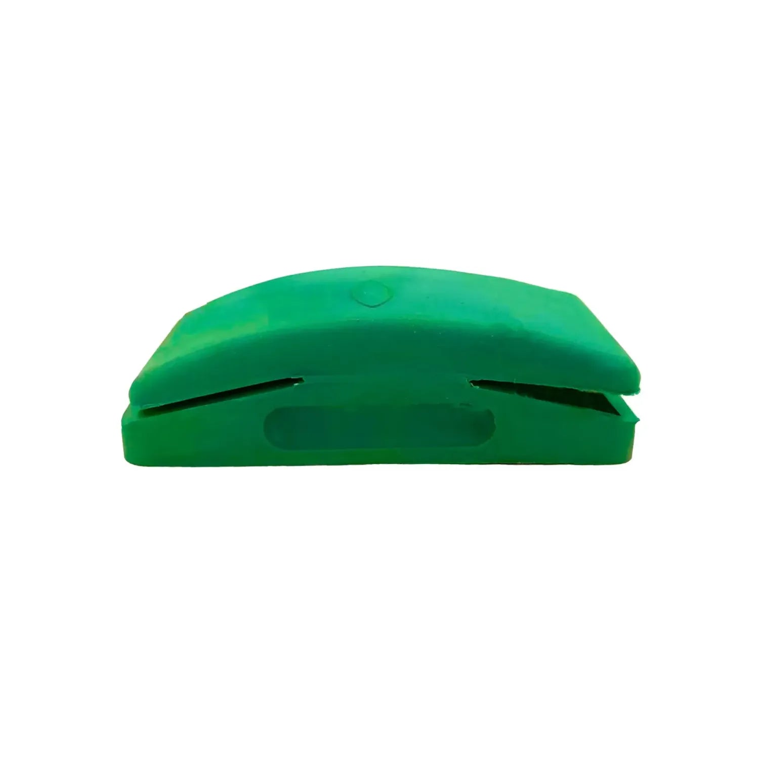 Bloque de lijado manual de goma color verde para sujetar pliegos de lija con ranuras laterales de fijación