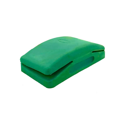 Bloque de lijado manual de goma color verde para lija de papel con agarre ergonómico