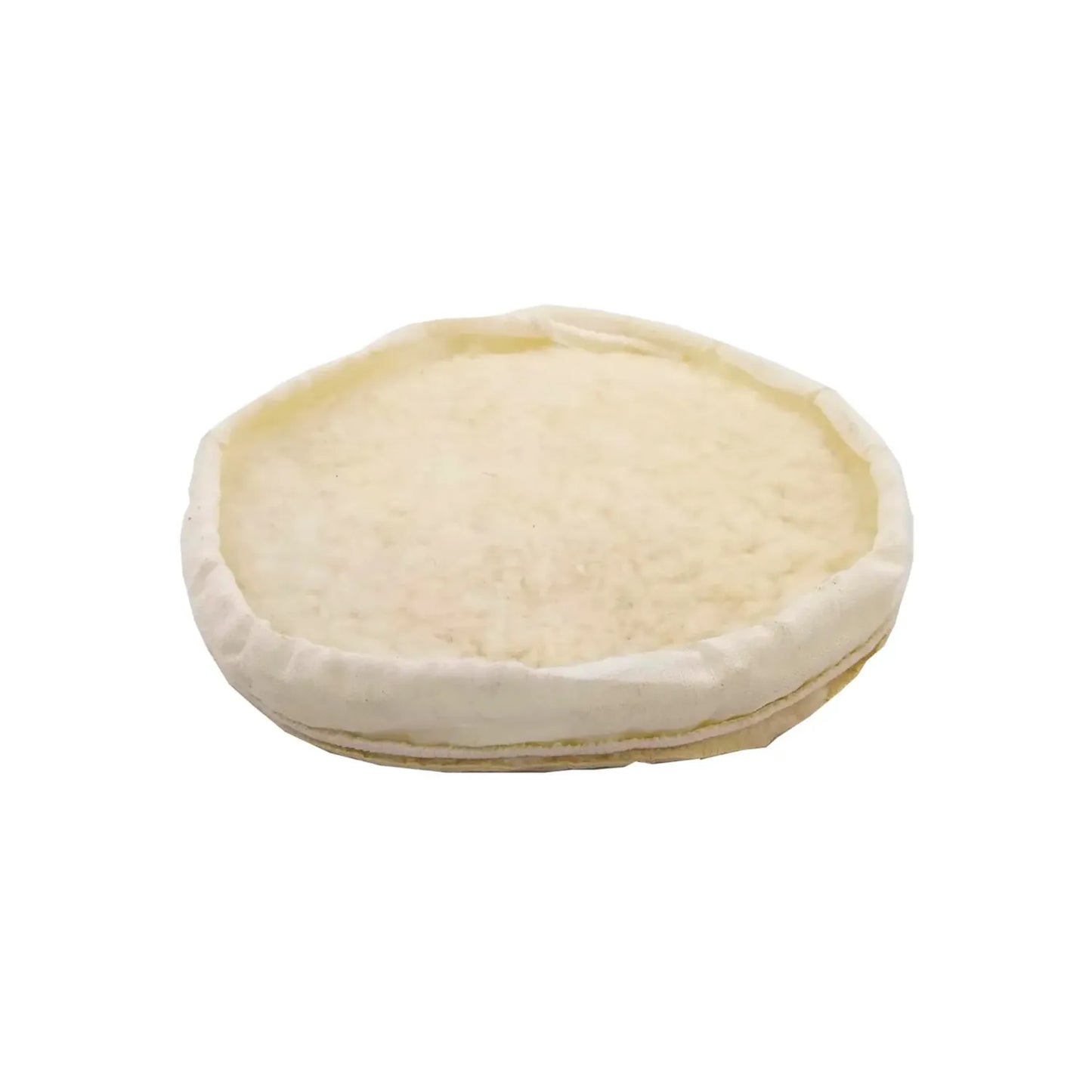 Boina de lana para pulidora de 5 pulgadas con base de velcro, accesorio para pulido automotriz color blanco