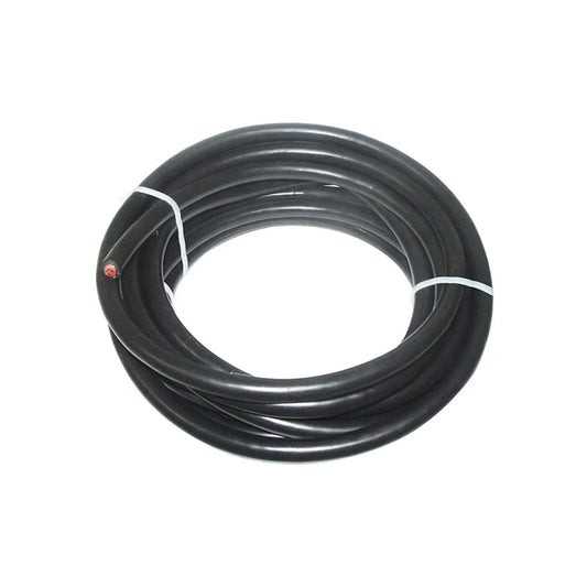 Cable eléctrico unipolar calibre grueso con aislamiento de PVC negro en rollo para instalaciones industriales